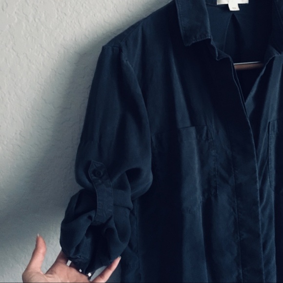 Cloth & Stone Long sleeve button up  charcoal gray - Picture 7 of 13